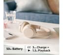 Sony WH-CH520 Wireless Headphones - Beige thumbnail 4
