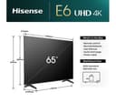 HISENSE 65E6NTUK 65" Smart 4K Ultra HD HDR LED TV thumbnail 3