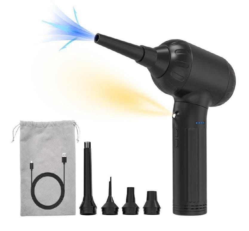 CoreParts MOBX-TOOLS-082 Cordless Air Blower / Dust Blower for PC & Laptop, 7500mAh Battery, 5 Attachments, USB-C Charge Cable - Image 1