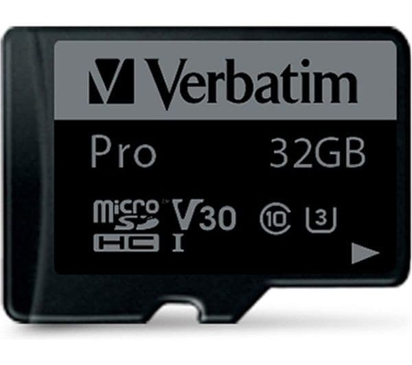 Verbatim Pro Class 10 U3 V30 microSDHC Memory Card with SD Adapter - 32GB - Image 6