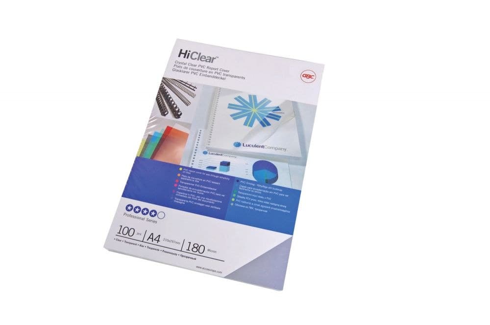 GBC CF121880 HiClear Binding Cover A3 180 Micron Pack of 100