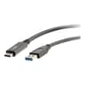 C2G 28831 USB 3.0 USB-C to USB-A Cable M/M  Black (USB IF Certified) (3 Feet  0.91 Meters)