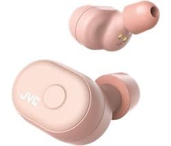 JVC HA-A10T True Wireless Bluetooth Earphones with Memory Foam Earpieces - Pink