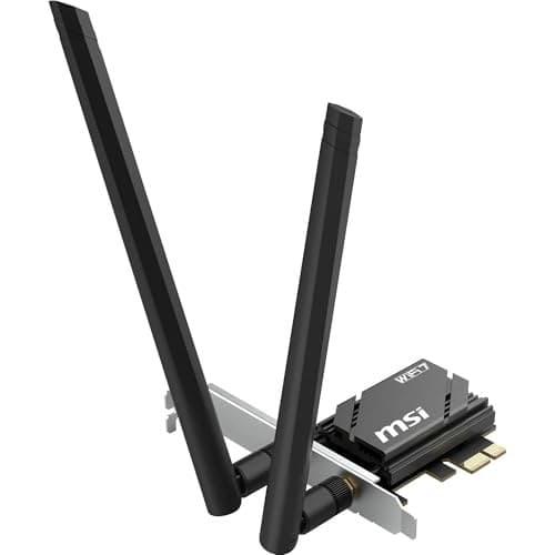 MSI HERALD WiFi 7 PCIe Card for Desktop PC BE6500 Tri-band, Bluetooth 5.4, 6GHz, MLO, Bluetooth 5.4, WPA3 Security - Image 2