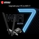 MSI HERALD WiFi 7 PCIe Card for Desktop PC BE6500 Tri-band, Bluetooth 5.4, 6GHz, MLO, Bluetooth 5.4, WPA3 Security thumbnail 4