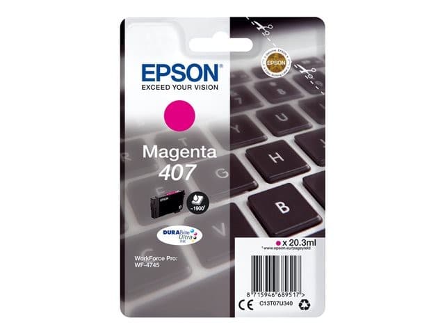 Epson 407 L Size Original Ink Cartridge - Magenta - Image 1