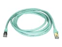 StarTech CAT6A Shielded Ethernet Cable 2m Aqua Snagless RJ45 STP 100W PoE (6ASPAT2MAQ) thumbnail 2