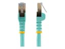 StarTech CAT6A Shielded Ethernet Cable 2m Aqua Snagless RJ45 STP 100W PoE (6ASPAT2MAQ) thumbnail 4