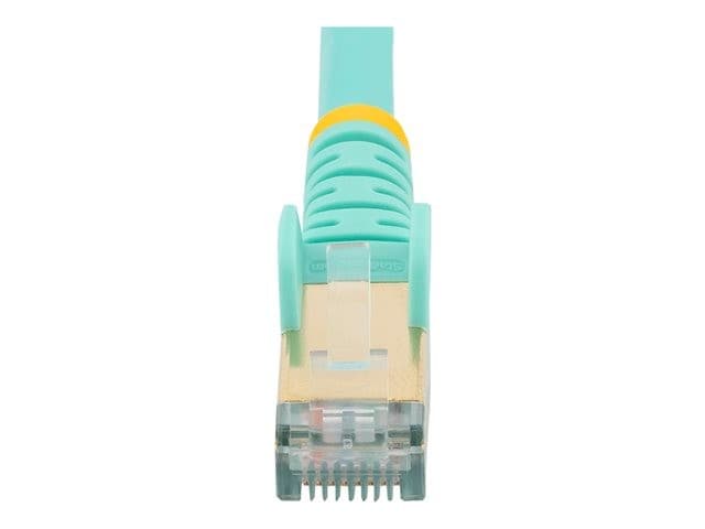 StarTech CAT6A Shielded Ethernet Cable 2m Aqua Snagless RJ45 STP 100W PoE (6ASPAT2MAQ) - Image 5