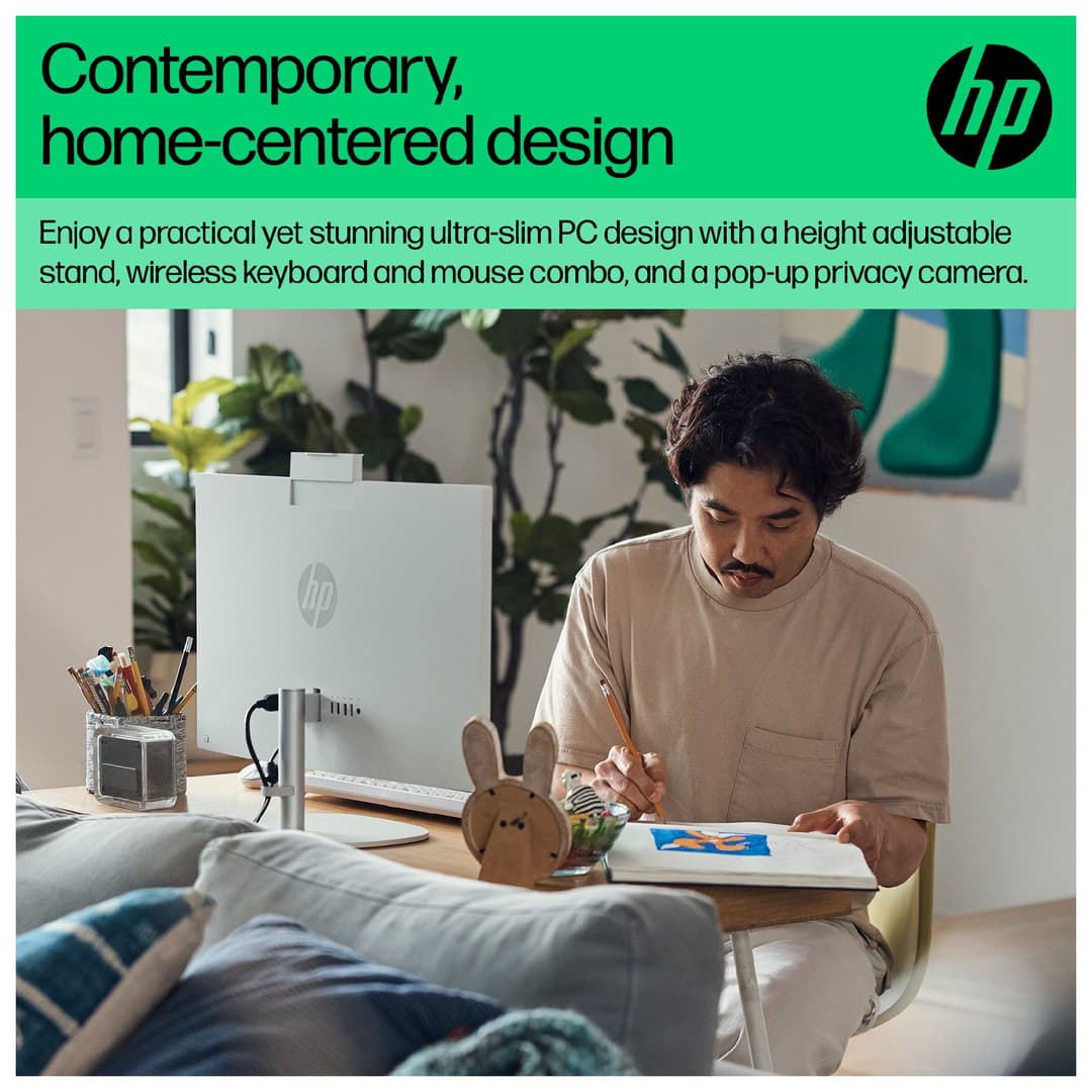 HP 24-cr0063na Intel® Core i3-N300 8GB RAM 256GB SSD 23.8" Full HD Windows 11 Home All-in-One Desktop PC - Image 2