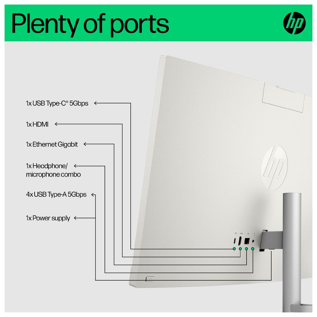 HP 24-cr0063na Intel® Core i3-N300 8GB RAM 256GB SSD 23.8" Full HD Windows 11 Home All-in-One Desktop PC - Image 4