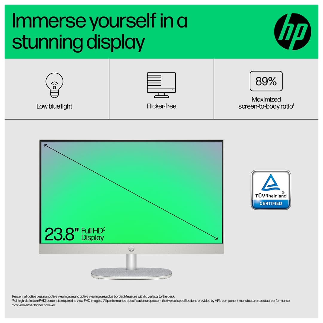 HP 24-cr0063na Intel® Core i3-N300 8GB RAM 256GB SSD 23.8" Full HD Windows 11 Home All-in-One Desktop PC - Image 6