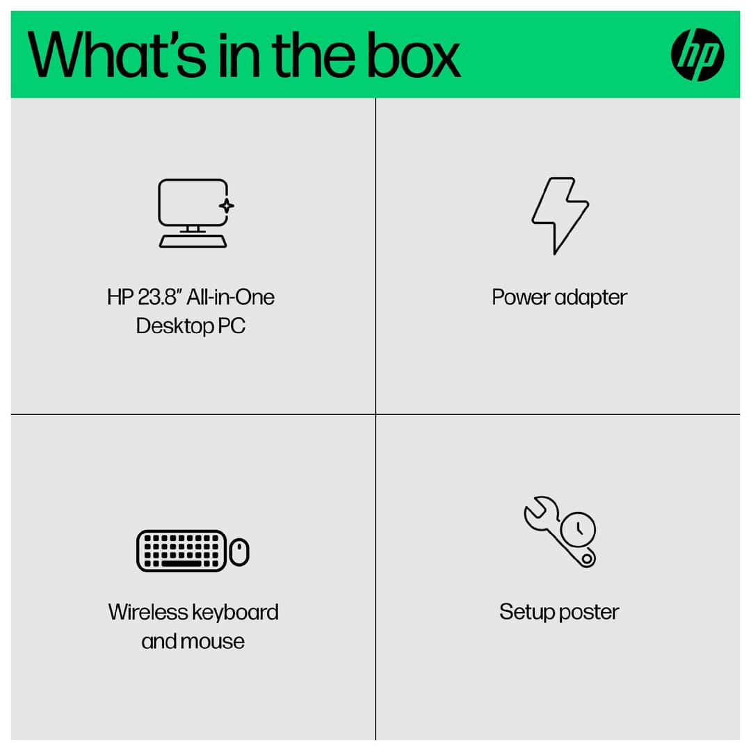 HP 24-cr0063na Intel® Core i3-N300 8GB RAM 256GB SSD 23.8" Full HD Windows 11 Home All-in-One Desktop PC - Image 8