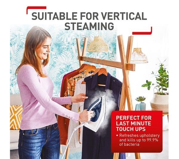 TEFAL Express Essential SV6116 Steam Generator Iron - White & Blue - Image 3