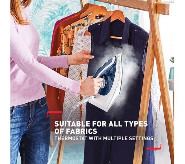 TEFAL Express Essential SV6116 Steam Generator Iron - White & Blue - Image 7