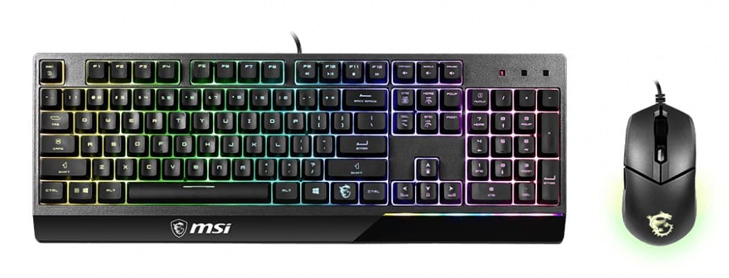 MSI VIGOR GK30 COMBO RGB MEMchanical Gaming Keyboard + Clutch GM11 Gaming Mouse ' UK Layout, 6-Zone RGB Lighting Keyboard, Dual-Zone RGB Lighting Mouse, 5000 DPI Optical Sensor, RGB Mystic Light' - Image 2
