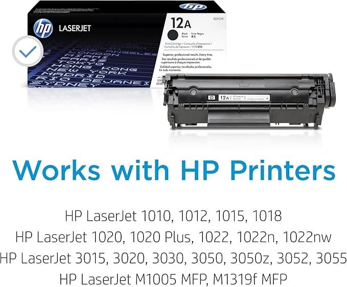 HP 12A Q2612A Original HP LaserJet Toner Cartridge for HP LaserJet Printers - Black  - Image 2