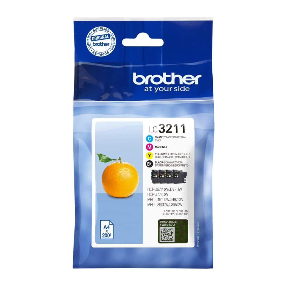 Brother LC3211VAL ink cartridge 4 pc(s) Original Standard Yield Black, Cyan, Magenta, Yellow - Image 1