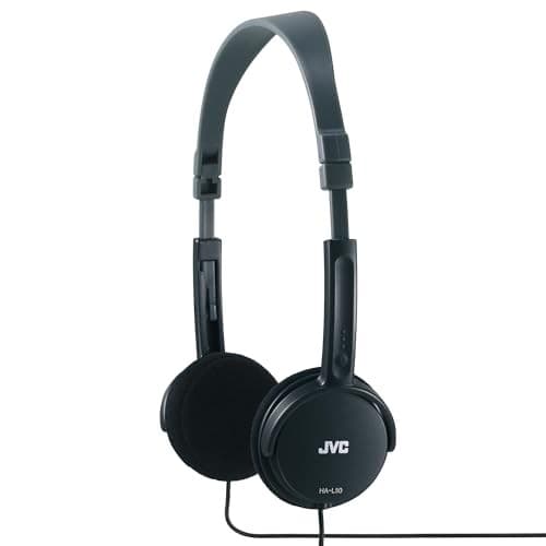JVC HA-L50 Lightweight Foldable On-Ear Headphones 30mm - Black - Image 7