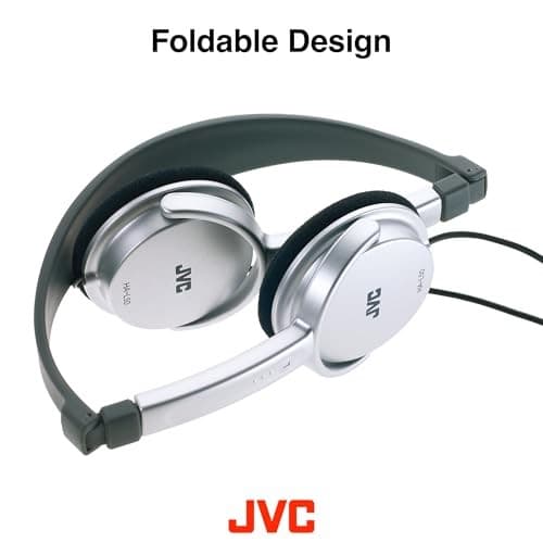 JVC HA-L50 Lightweight Foldable On-Ear Headphones 30mm - Black - Image 9