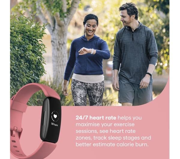 Fitbit Inspire 2 Health & Fitness Tracker - Desert Rose - Image 2