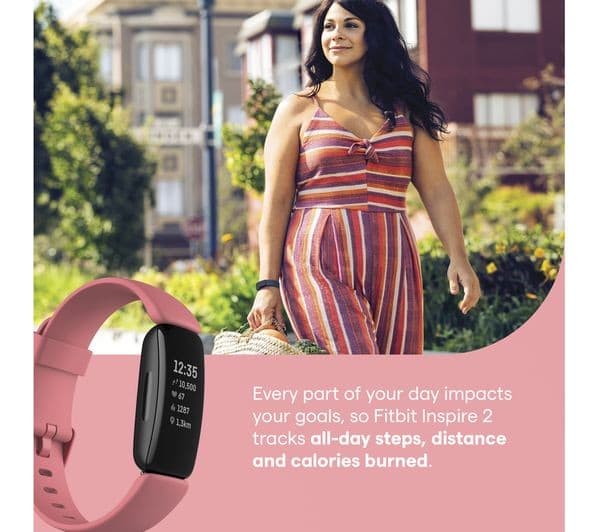 Fitbit Inspire 2 Health & Fitness Tracker - Desert Rose - Image 5