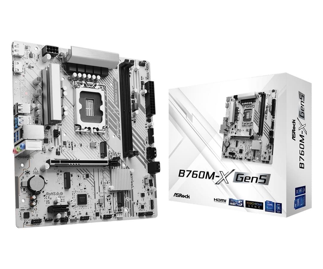 Asrock B760M-X Gen5 Intel B760 LGA 1700 micro ATX - Image 1