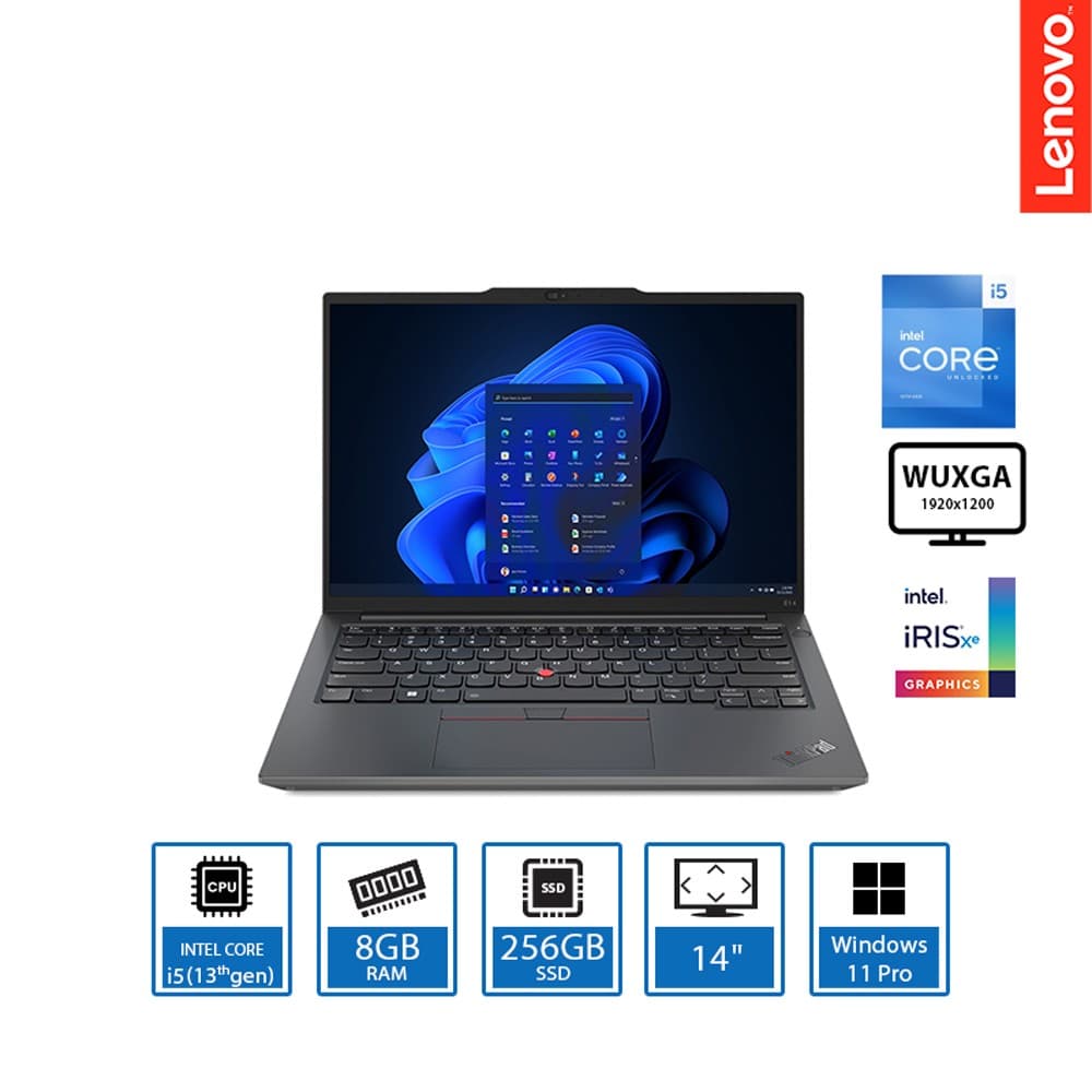 Lenovo ThinkPad E14 Intel Core i5-1335U 8GB RAM 256GB SSD 14" WUXGA IPS Windows 11 Pro Laptop - Image 2