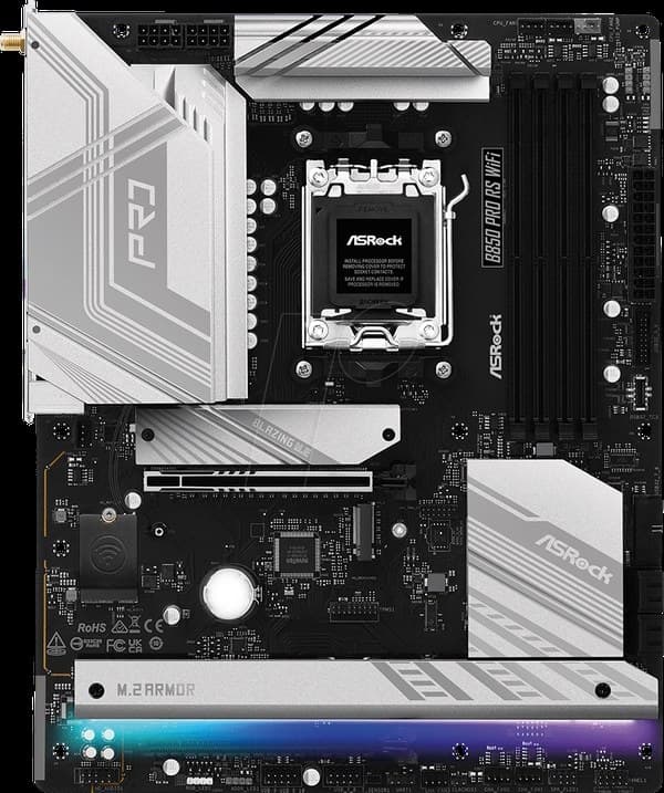 B850 PRO RS WIFI AMD AM5 Max 256GB DDR5 ATX Motherboard - Image 2
