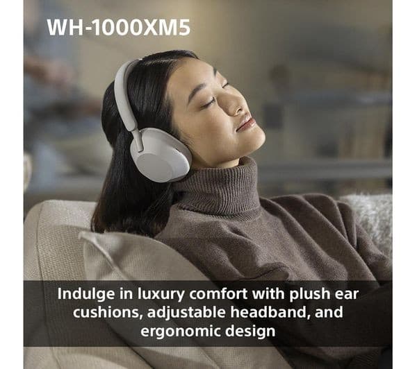 Sony WH-1000XM5 Wireless Noise-Cancelling Over-Ear Headphones - Midnight Blue - Image 8