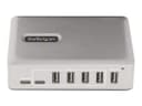 StarTech.com 7-Port USB-C Hub, 5x USB-A + 2x USB-C, Self-Powered w/ 65W Power Supply, USB 3.1 10Gbps Hub w/ BC1.2 Charging, Desktop/Laptop USB Hub with 3ft Locking USB-IF Certified Cable - USB Expansion Hub (10G5A2CS-USB-C-HUB) - hub - 7 ports thumbnail 1
