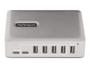StarTech.com 7-Port USB-C Hub, 5x USB-A + 2x USB-C, Self-Powered w/ 65W Power Supply, USB 3.1 10Gbps Hub w/ BC1.2 Charging, Desktop/Laptop USB Hub with 3ft Locking USB-IF Certified Cable - USB Expansion Hub (10G5A2CS-USB-C-HUB) - hub - 7 ports thumbnail 2