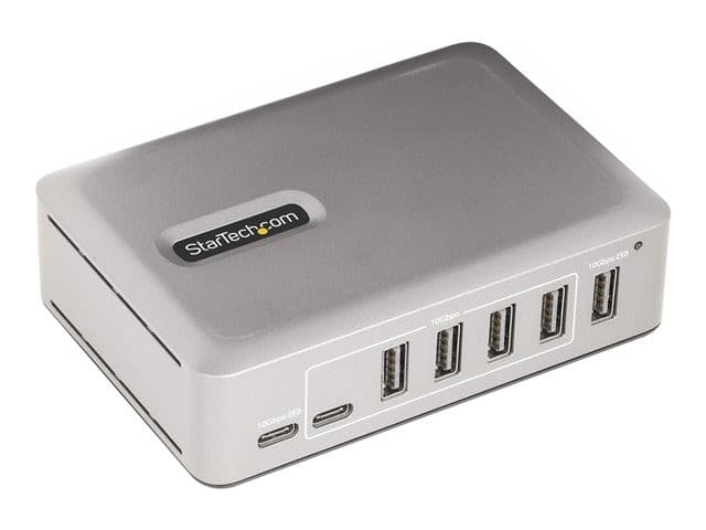 StarTech.com 7-Port USB-C Hub, 5x USB-A + 2x USB-C, Self-Powered w/ 65W Power Supply, USB 3.1 10Gbps Hub w/ BC1.2 Charging, Desktop/Laptop USB Hub with 3ft Locking USB-IF Certified Cable - USB Expansion Hub (10G5A2CS-USB-C-HUB) - hub - 7 ports - Image 4