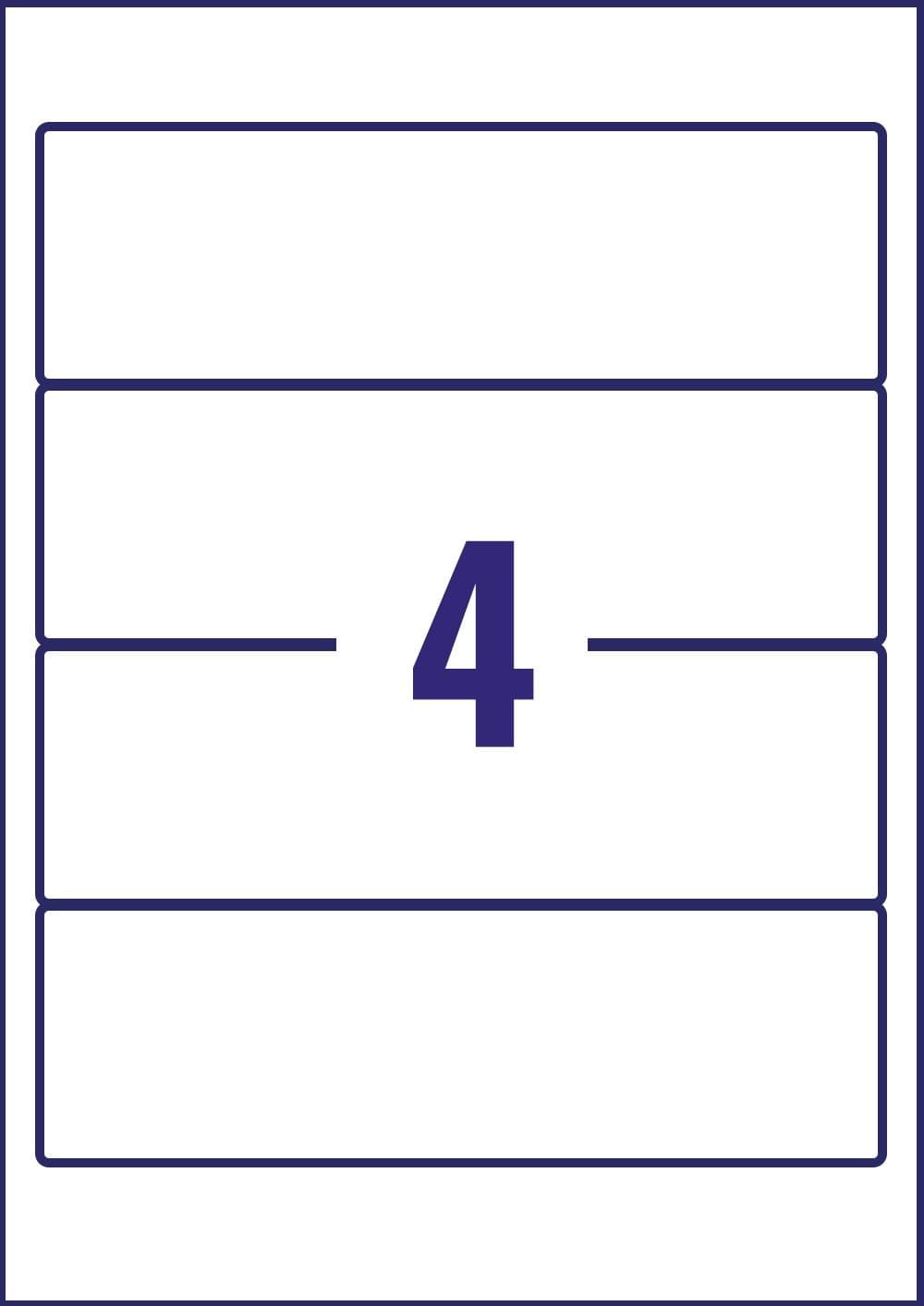 Avery L7171-25 Filing Labels 25 sheets - 4 Labels per Sheet - Image 1