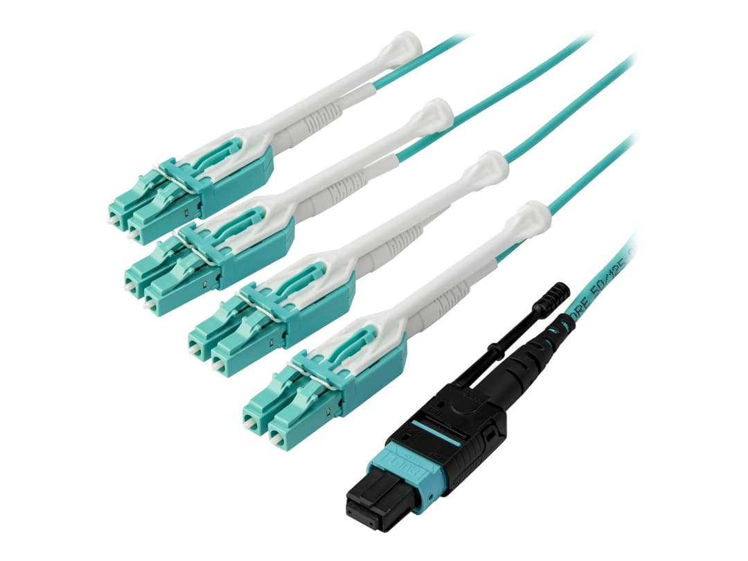 StarTech MTP to LC Breakout Cable 3m Aqua - Image 1
