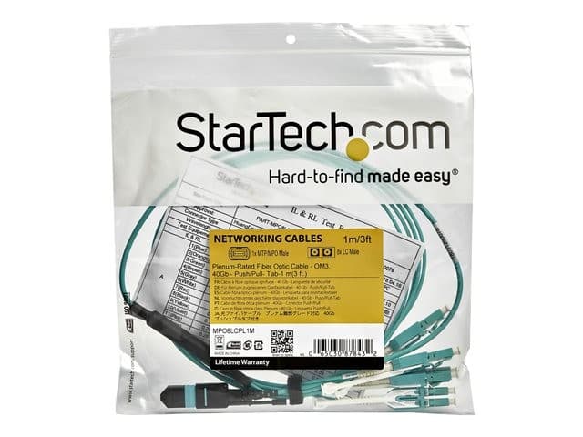 StarTech MTP to LC Breakout Cable 3m Aqua - Image 3