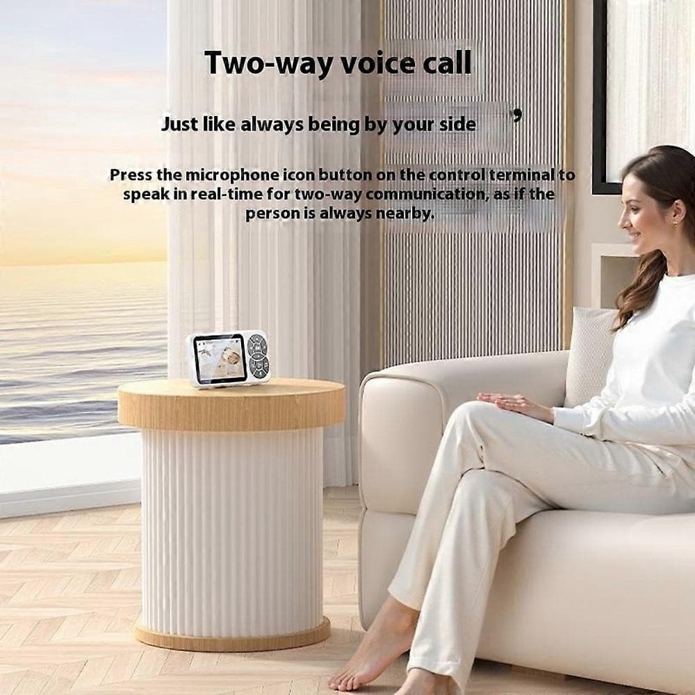 Yesido KM26 2.4G Baby Monitor with 3.5" LCD, Night Vision & Cry Detection - White - Image 4