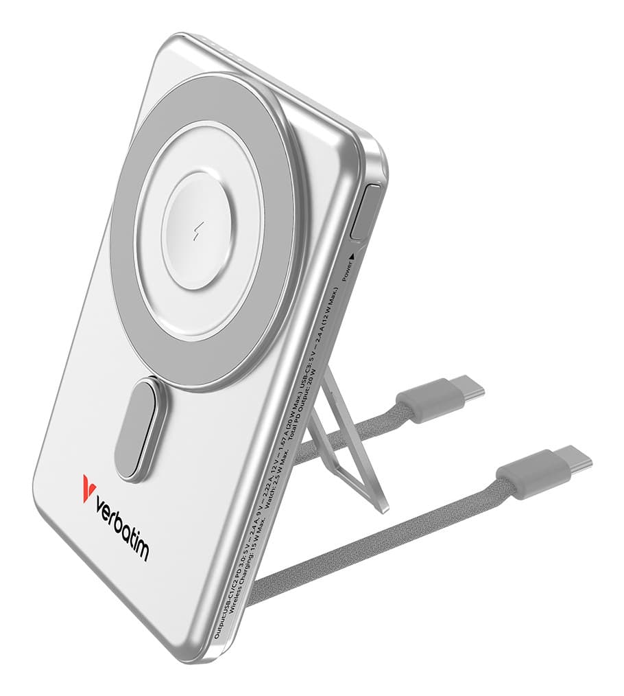 Verbatim Charge'n'Go 2C Power Bank 5000 mAh Silver - Image 1