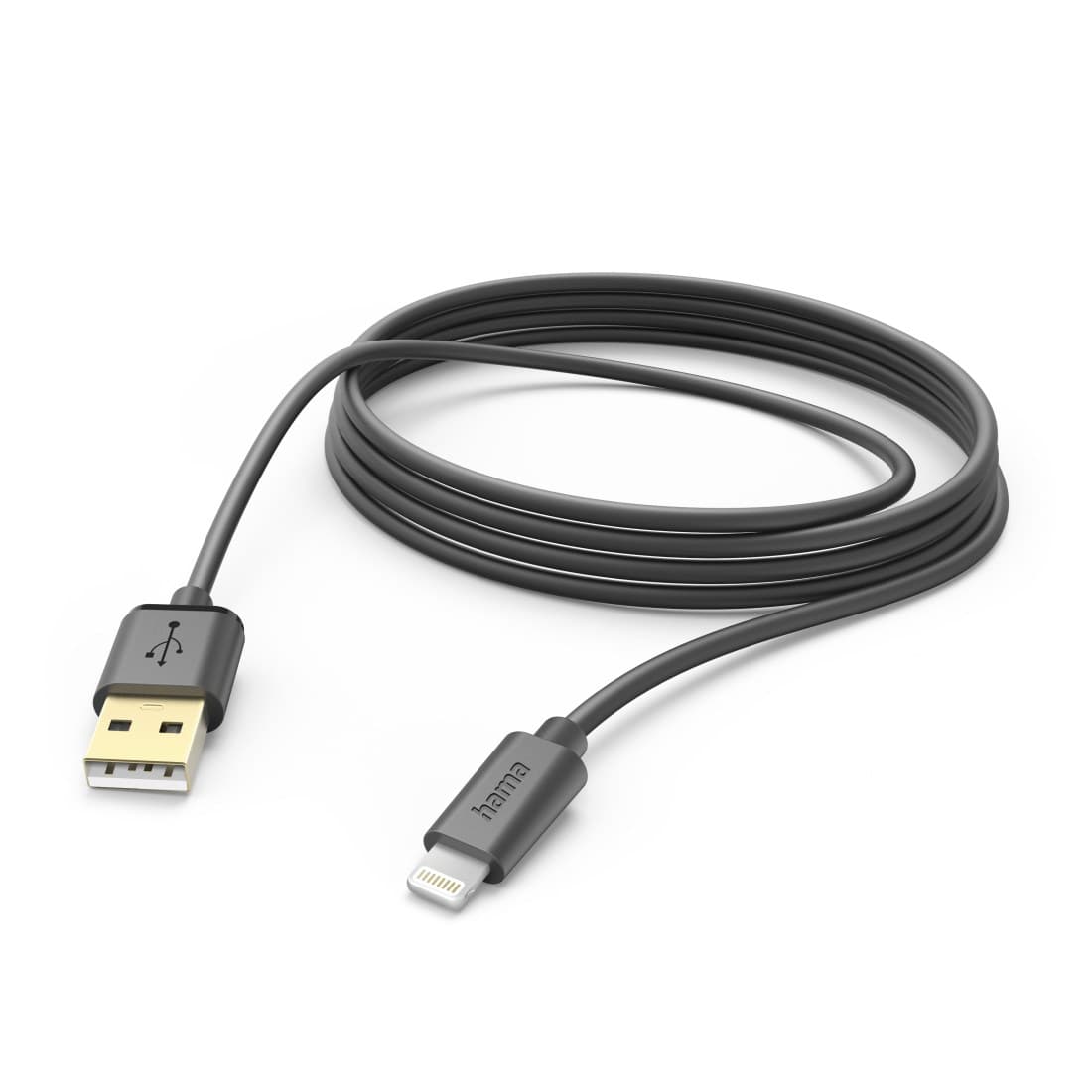 Hama USB-A to Lightning Charging Cable, 3 m, Black