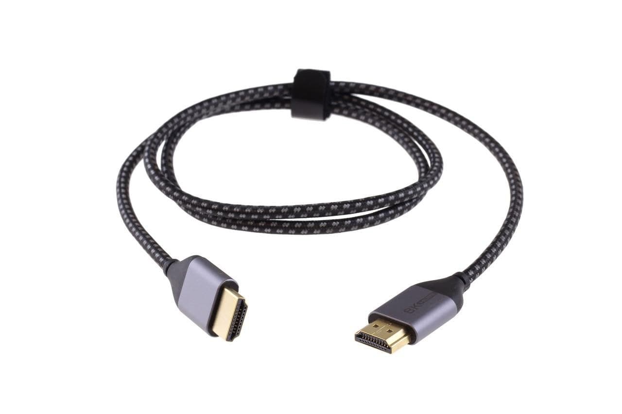 Mercodan HDMI 2.1 Cable 2m Nylon Braided - Grey