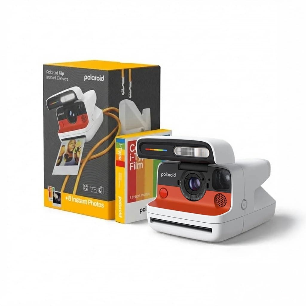 Appareil photo instantané Polaroid Flip Blanc + pack de film couleur 8 photos