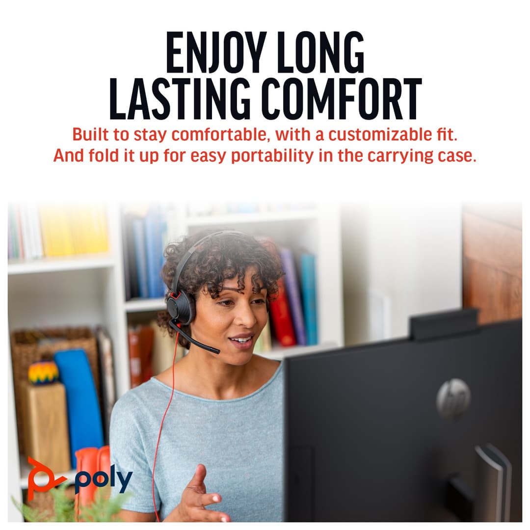 Poly Blackwire 5210 Monaural USB-C USB-A 3.5mm Wired Headset - Image 4