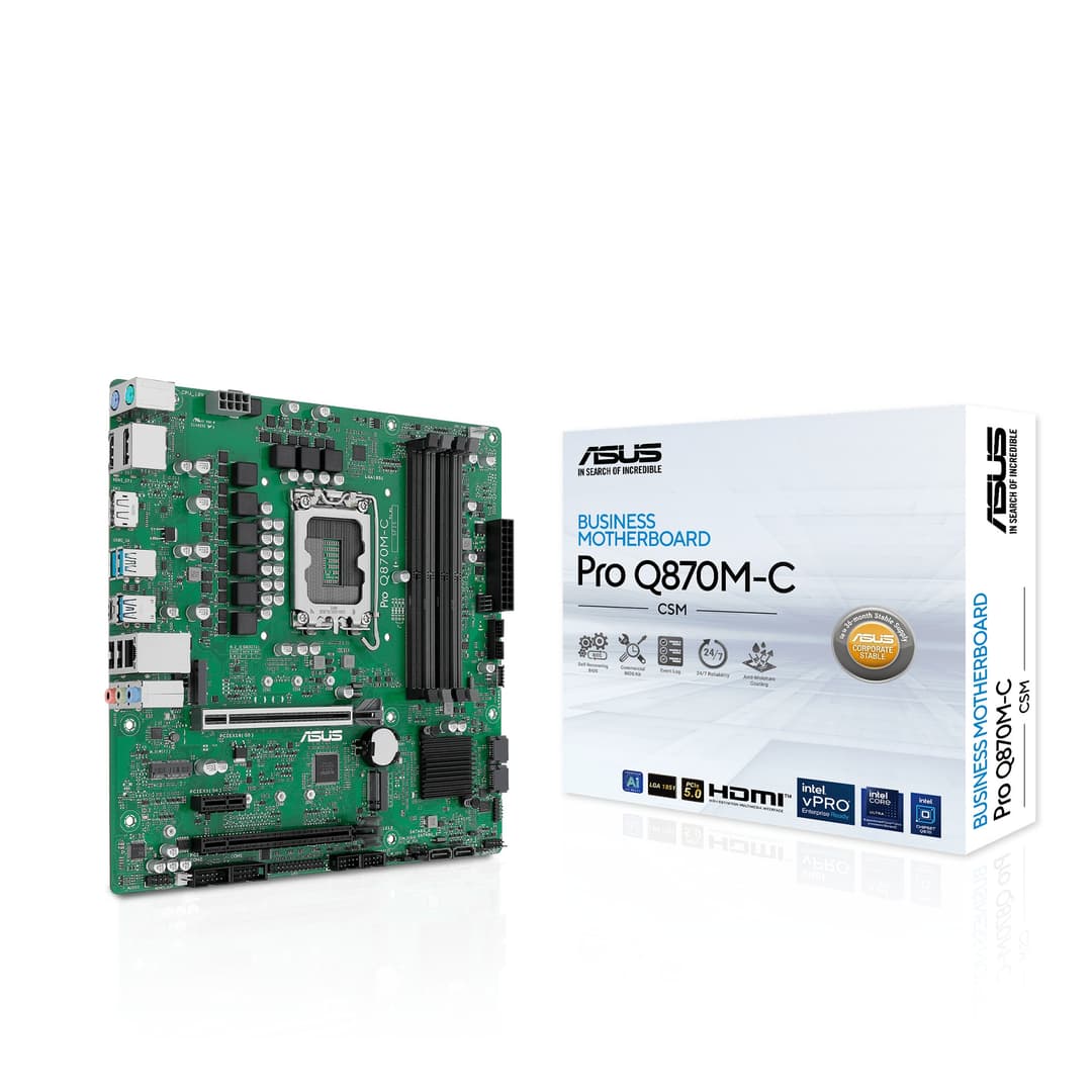 ASUS PRO Q870M-C-CSM DDR5 micro ATX LGA 1851 Motherboard - Image 1