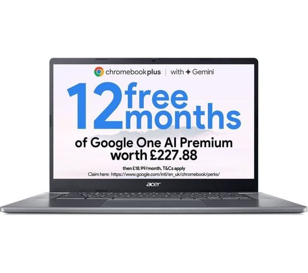Acer Chromebook Plus 515 (CB515-2H) 15.6" Full HD Intel Core i3-1215U 8GB 256GB SSD ChromeOS Iron Grey