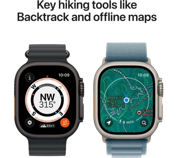 Apple Watch Ultra 3 GPS + Cellular 49mm Black Titanium Case with Black Trail Loop - S/M - Image 6