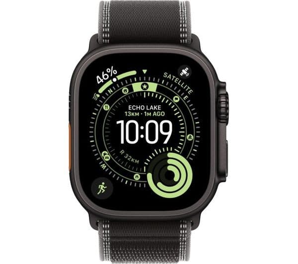 Apple Watch Ultra 3 GPS + Cellular 49mm Black Titanium Case with Black Trail Loop - S/M - Image 10