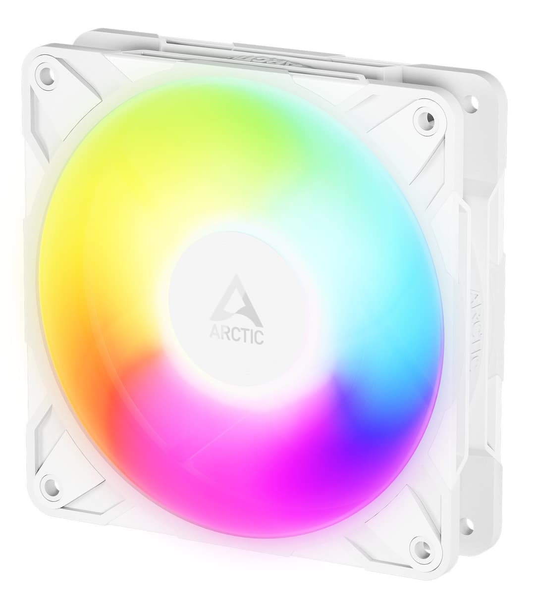 ARCTIC Freezer P12 Pro Reverse A-RGB (White) - 3 Pack - 120 mm A-RGB PWM Fan with Cable Splitter - Image 2