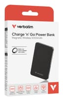 Verbatim Charge 'n' Go Essentials Magnetic Wireless Power Bank 5000 mAh Black thumbnail 3