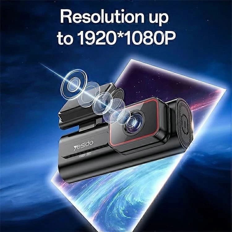 YESIDO KM21 Car Dash Cam 1080P HD 145 Degree Wide Angle - Black - Image 4