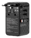 Verbatim Charge 'n' Travel 70W 2C retractable Universal Travel Adapter Black thumbnail 1
